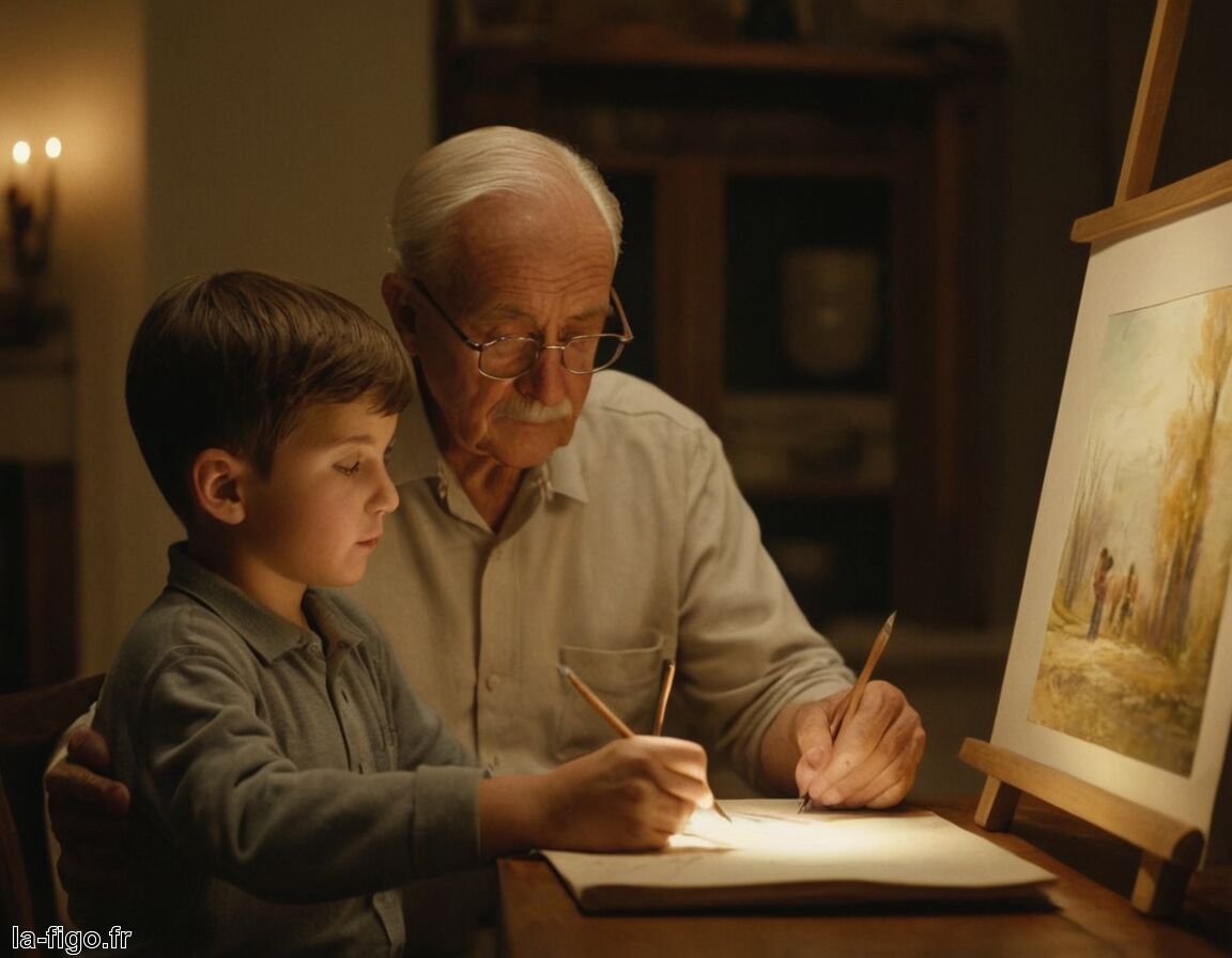 L’amour d’un grand-père pour son petit-fils - Sam Charest : Héritier d’une Dynastie Artistique et Porteur d’un Précieux Héritage